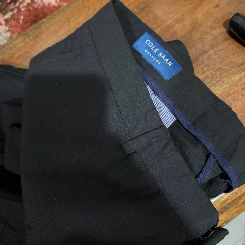 Cole Haan Blue and Black Wool Blend Pants
Size  38 x 30